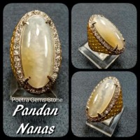 CINCIN BATU AKIK PANDAN NANAS SERAT BETOK MURAH EUY....