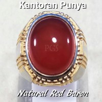 CINCIN BATU AKIK NATURAL RED BARON MERAH MINIMALIS KANTORAN PUNYA