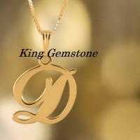 Kalung Nama Inisial Warna Emas Elegan - Perhiasan Nama