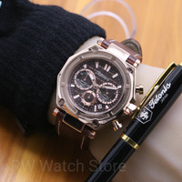 Jam Tangan Pria/cowok merk Tetonis Original Chrono aktif tali Kulit