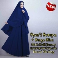 Pakaian muslim wanita murah baju muslim wanita Syari Bergo Biru Sora