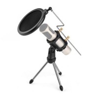 Mini Tripod Stand Mic / Microphone / Mikrofon dengan Pop Filter