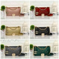 Tas Chanel Boy Chevron Jelly Diamond Semprem 022-B