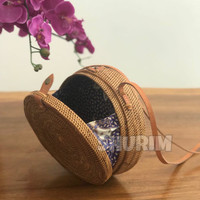 Jual Bohemian bag 20cm/kancing katup/clip/brown/tas rotan/ate/raisa/bali Murah