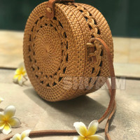 Jual Tas Rotan Wave motif/Bali/raisa/rattan/selempang/best seller/murah Murah