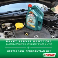 Paket Ganti Oli Castrol Magnatec 5w30 6 L Gratis Jasa Ganti Oli