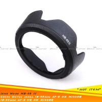 Lens Hood HB-45II Lensa Kit Nikon AF-S DX NIKKOR 18-55mm F/3.5-5.6G VR