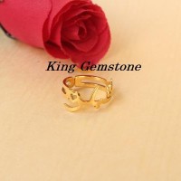 Cincin Nama Arab Lapis Emas Elegan - Perhiasan Nama