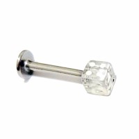 PIERCING DADU - CLEAR (1 pcs) Anting Tindik untuk pria wanita