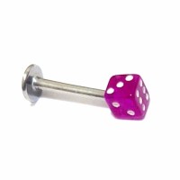 PIERCING DADU - PURPLE (1 pcs) Anting Tindik untuk pria wanita