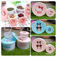 Set Toples / Wadah Snack / Permen / Kue Plastik Hello Kitty, Tsum Tsum