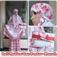 BESTQUALITY MUKENA BALI DEWASA NADIRA TAS PESTA MERAH