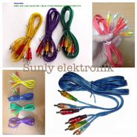 kabel rca Jack 3 k 3 to TV av video / cable rca 3-3 aud Agen Glodok