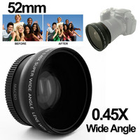 Wide Angle Lens with Macro 0.45X 52mm for Nikon D40 / D60 / D70s / D30