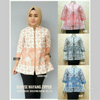 Jual blouse Batik wanita muslimah batik modern batik baju kondanga pesta Murah