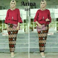 baju kebaya batik muslim wanita model terbaru