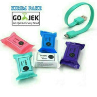 kabel data powerbank usb micro 20cm pendek android samsung oppo xiaomi