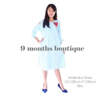 Baju Hamil Menyusui MALENKA DRESS BIRU / Baju Wanita Murah Bagus Modis
