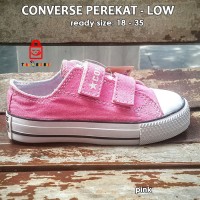converse anak low perekat - pink / sepatu anak, convers Online Shop