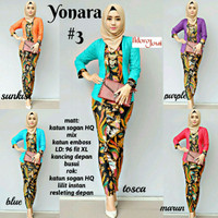 baju wanita kebaya yonara 3 batik modern modis trendi unik cantik