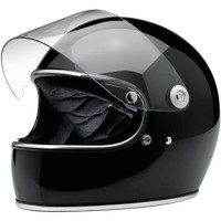 Helm BILTWELL GRINGO S Retro Full-Face Helmet Gloss Black size M L XL