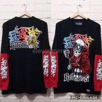 TERMURAH KAOS LENGAN PANJANG SAMBUNGAN MOTIF HOMIES PRIA BANDUNG