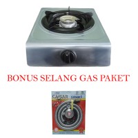 Niko Kompor Gas 1 Tungku Plus Selang Gas Paket Regulator Meter Flexi