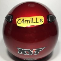 (Murah) HELM RETRO KYT ELSICO SOLID RED MAROON HALF FACE PILOT