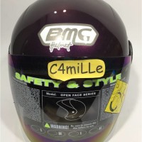 (Diskon) HELM BMC INOVA SOLID R PURPLE UNGU HALF FACE