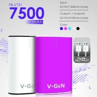Jual Powerbank V-GeN RESCUE V751 7500 mAh (Power Bank VGEN) Murah