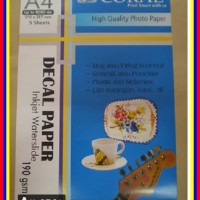 Coral Decal Paper Inkjet Waterslide A4 190 Gr Pack 5 Sheet