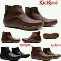 Free ongkir se INDONESIA sepatu pria kickers sleting kulit pria
