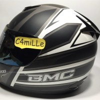 (Sale) Helm Full Face BMC Blade 200 #5 WHITE BLACK DOP