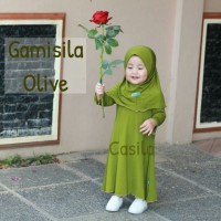 Gamis Anak Gamisila Polos by Casila Baby size 2-3th