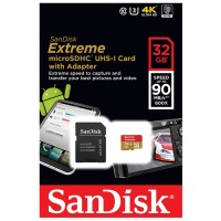 Micro SD SanDisk 32 GB (90mb/s) EXTREME U3 CLASS 10 | Memory Card 32GB