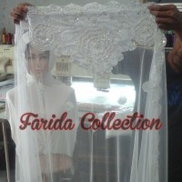 Termurah Kerudung Akad Nikah Bordir Kebaya Putih Selendang Ijab Kabul