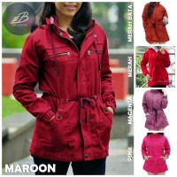 Jaket Parka Wanita Baby Canvas Premium Original Hoodie Anti Luntur