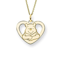 Kalung Emas Asli Karakter Winnie The Pooh Emas Tengahan |Kalung Anak