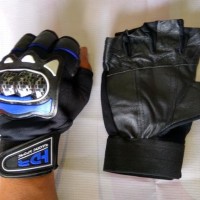 Sarung Tangan Tdr Half Finger Telapak Kulit Motor Urban (Grosiran)