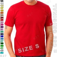 Size-S n C59 Original K4-25 Kaos Oblong Polos Katun Merah Cabe