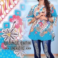 2112 blouse batik linen/dress/pesta/kerja/jumbo/bigsize/muslim/cantik