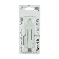 Bend it Amazing Tripod Lightning Cable for iPhone 5/5s/6/6+ White