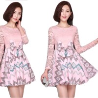 Dress Wanita Import Baju Pesta Import Brokat Kombinasi Katun 770
