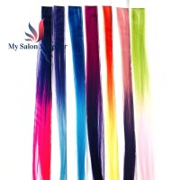 Hair Rambut Sambung Klip Sintetis 1 Klip 2 Warna
