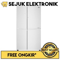 LG GC-M247UGUV Lemari Es - Kulkas Side by Side Aria White Glass