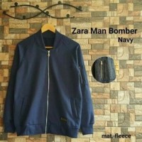 siap tahun baruan Jaket Pria Zara Man Bomber Navy