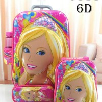 tas troli ransel anak barbie 6D 6 dimensi 4 in 1 justice hero