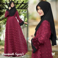 ST DAVINAH SYARI DAVINAH SYARI PUTIH GAMIS PESTA HIJAB SYARI Terbaru