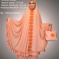 Mukena Abawa Warna Peach Murah Eceran (Bali Jumbo, Farisa Olshop)