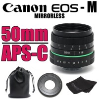 50mm F1.8 APS-C CCTV Camera Lens Green Circle Canon Eos M Mirrorless